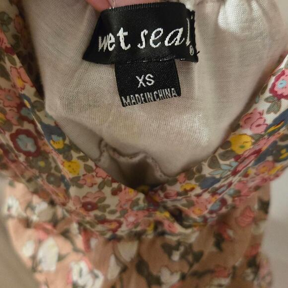 Y2K Wet Seal Floral Tiered Mini Dress - Picture 4 of 5